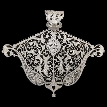 Pierced Metalwork & Persian Engraving Necklace